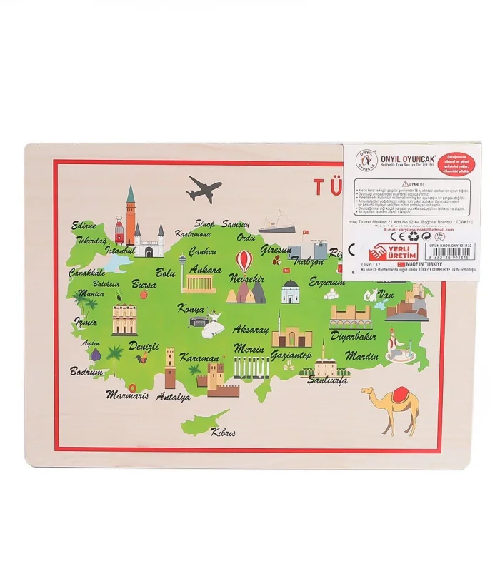 131-132 ONY Ahşap Tutmalı Puzzle Büyükten Küçüğe -Onyıl