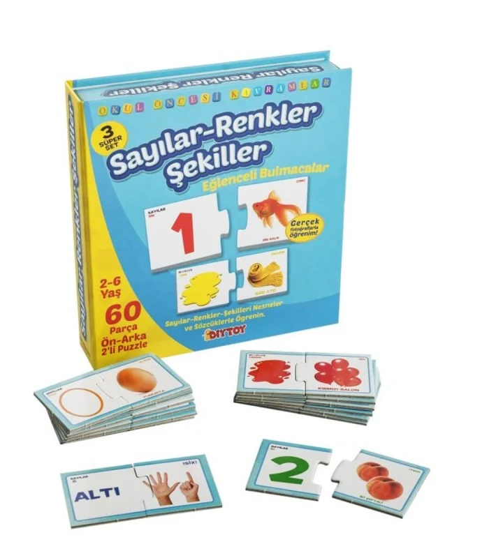 1444 EĞLENCELİ BUL SAYILAR RENKLER ŞEKİLLER