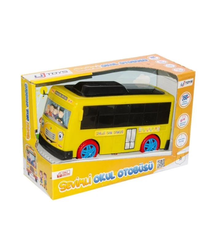 150003 Çarp Dön Sesli Okul Otobüsü Sarı/Kırmızı