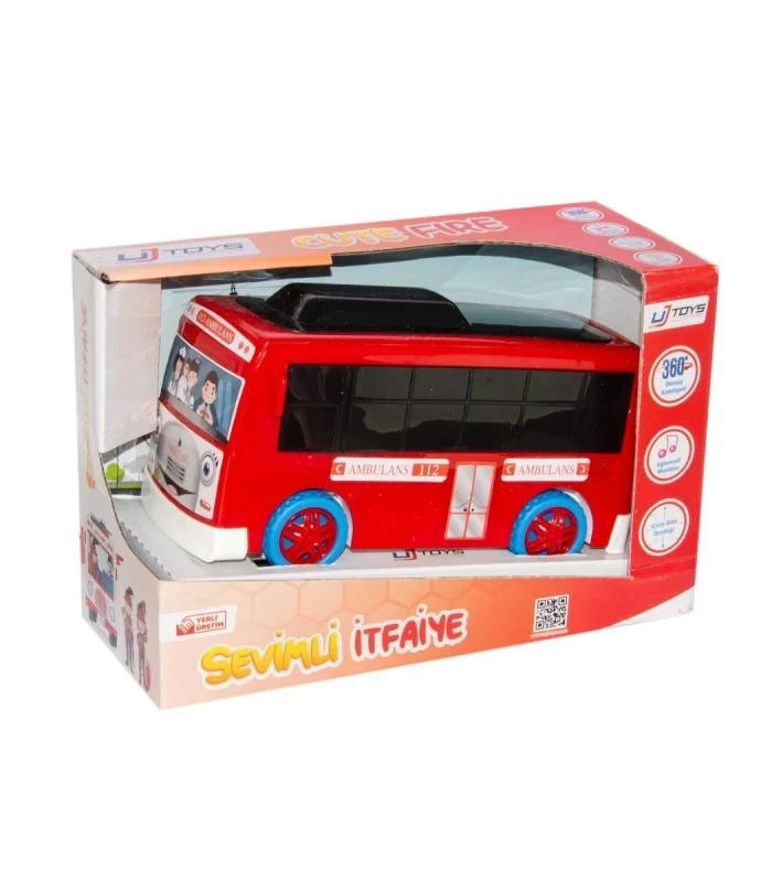 150003 Çarp Dön Sesli Okul Otobüsü Sarı/Kırmızı