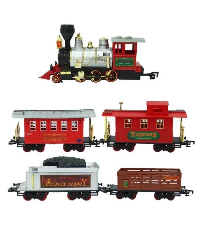 1555 Klasik Tren Seti Sesli ve Işıklı 35 Parça