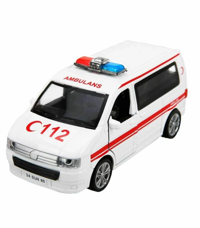 1606 1:32 Sesli ve Işıklı Şehir Kurtarma Araçları 13 cm -Sunman