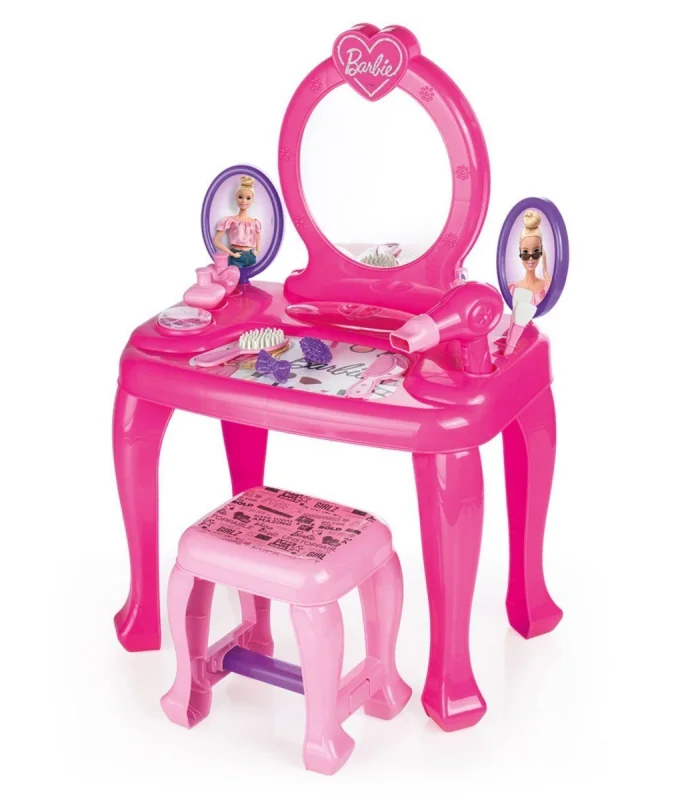 1609 Barbie Ayaklı Makyaj Masası ve Sandalye Seti - Dolu