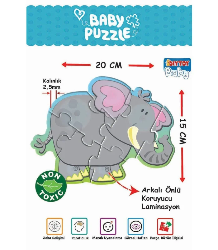 1703 BABY PUZZLE BENİM İLK HAYVANLAR PUZZLEM