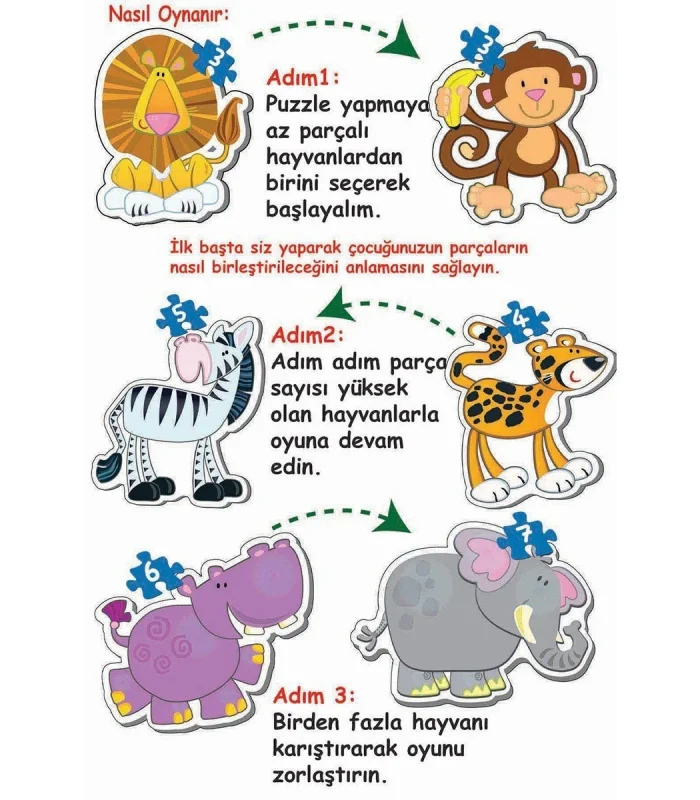 1703 BABY PUZZLE BENİM İLK HAYVANLAR PUZZLEM