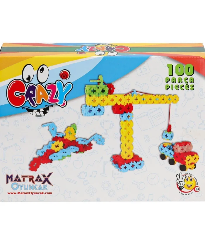 1713 Crazy 100 Parça Blok Seti -Akçiçek Oyuncak