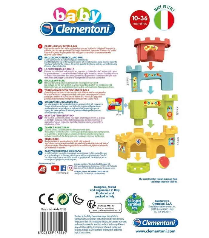 17226 Baby Clementoni - Renkli Kale 10-36 ay