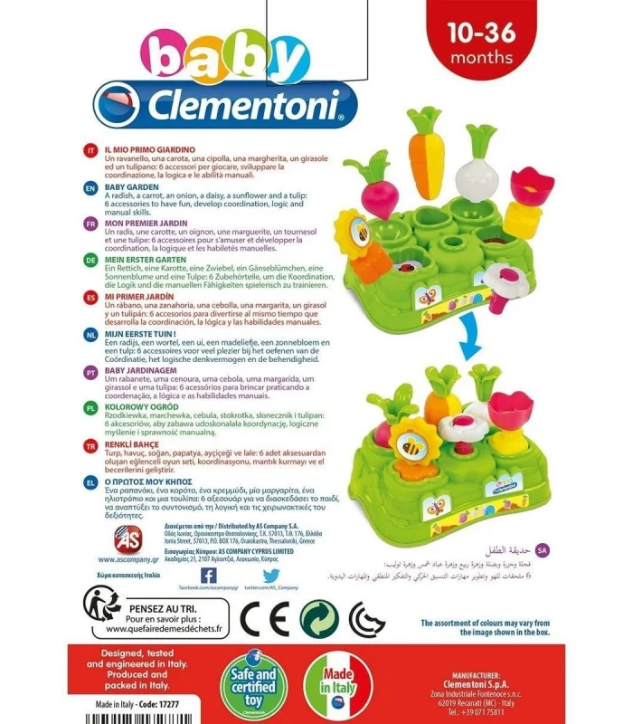 17277 Baby Clementoni - Renkli Bahçe 10-36 ay