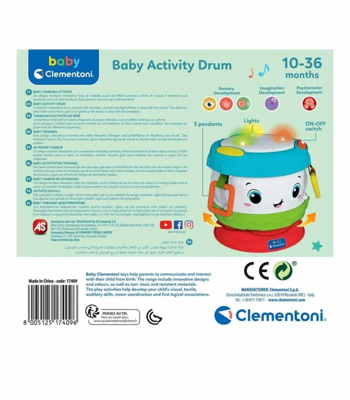 17409 Baby Clementoni - Aktiviteli Bebek Davulu