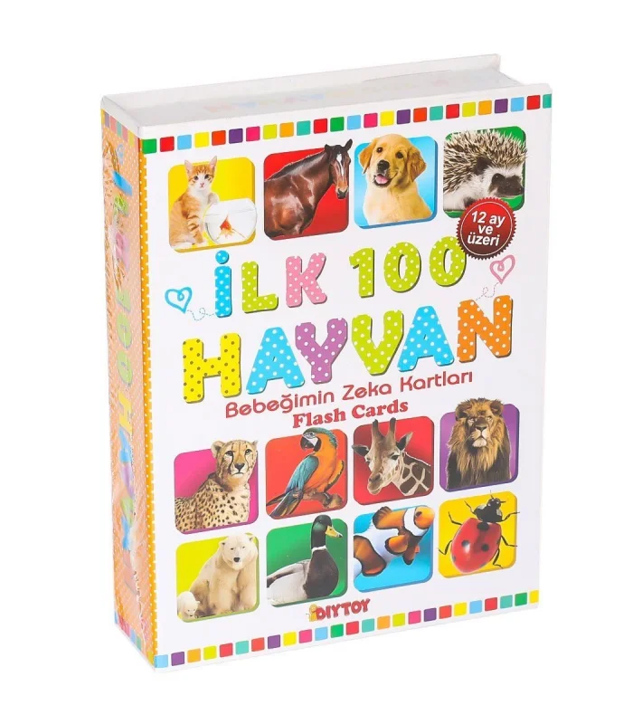 1741 FLASH CARD İLK 100 HAYVANLAR EĞİTİCİ KARTLAR