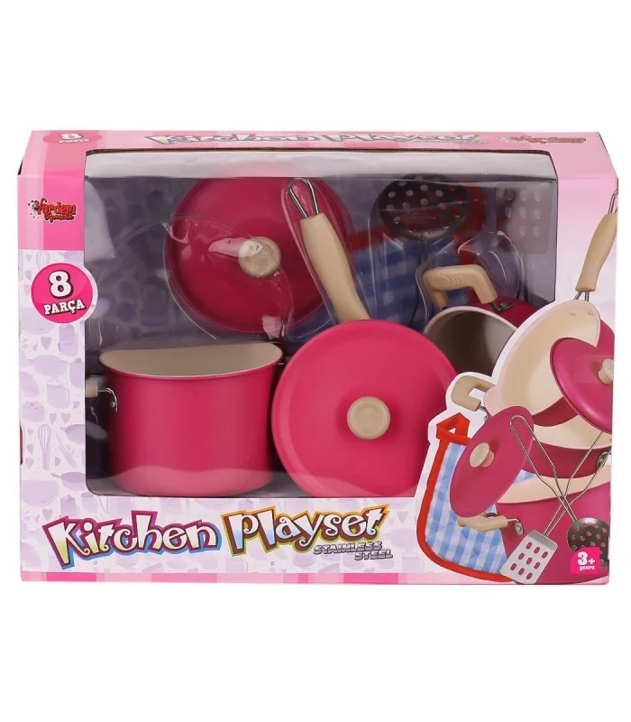 1818-6A Emaye Tencere 8 Parça -Vardem Oyuncak