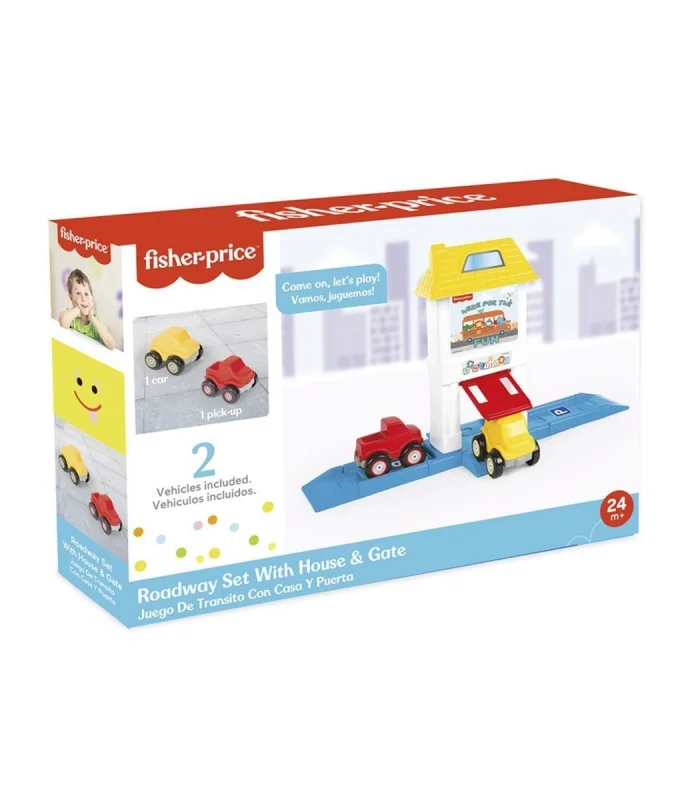 1824 FISHER PRICE ROADWAY SET with HOUSE - G