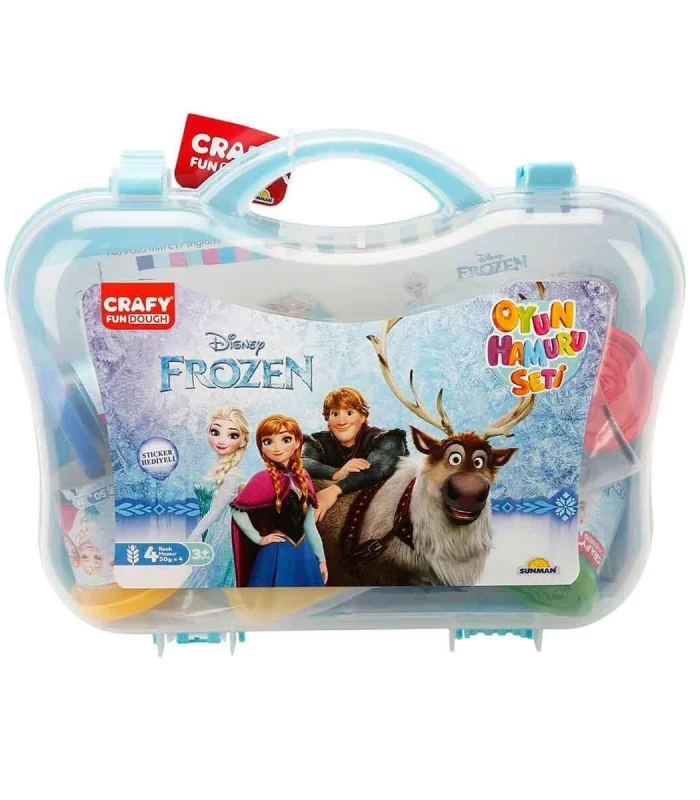 1877 Crafy Frozen Çantalı Oyun Hamuru Seti 200 g 20 Parça