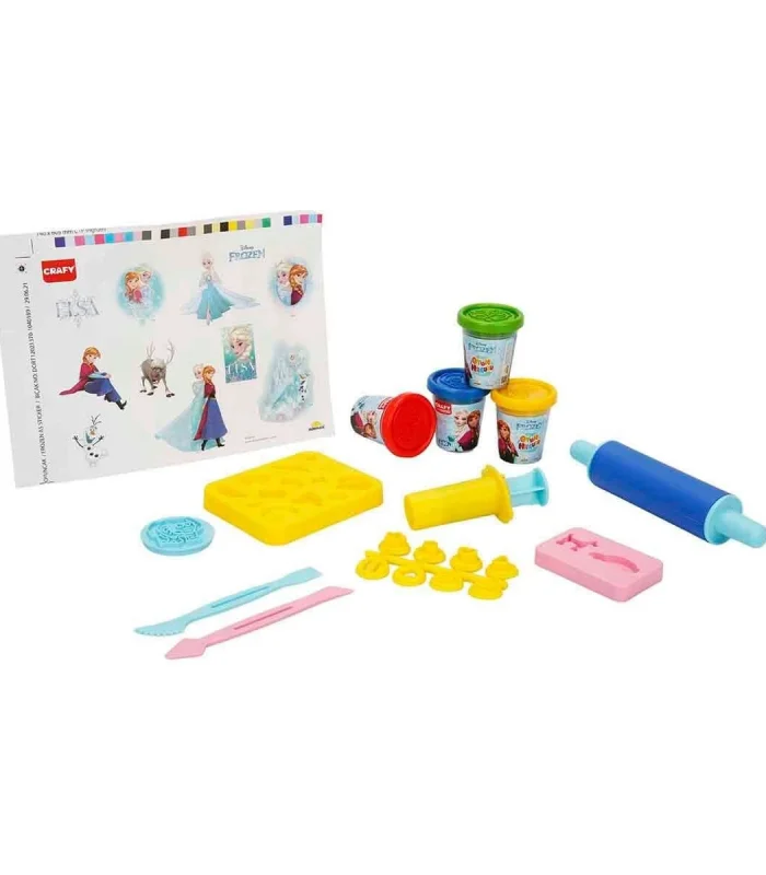 1877 Crafy Frozen Çantalı Oyun Hamuru Seti 200 g 20 Parça
