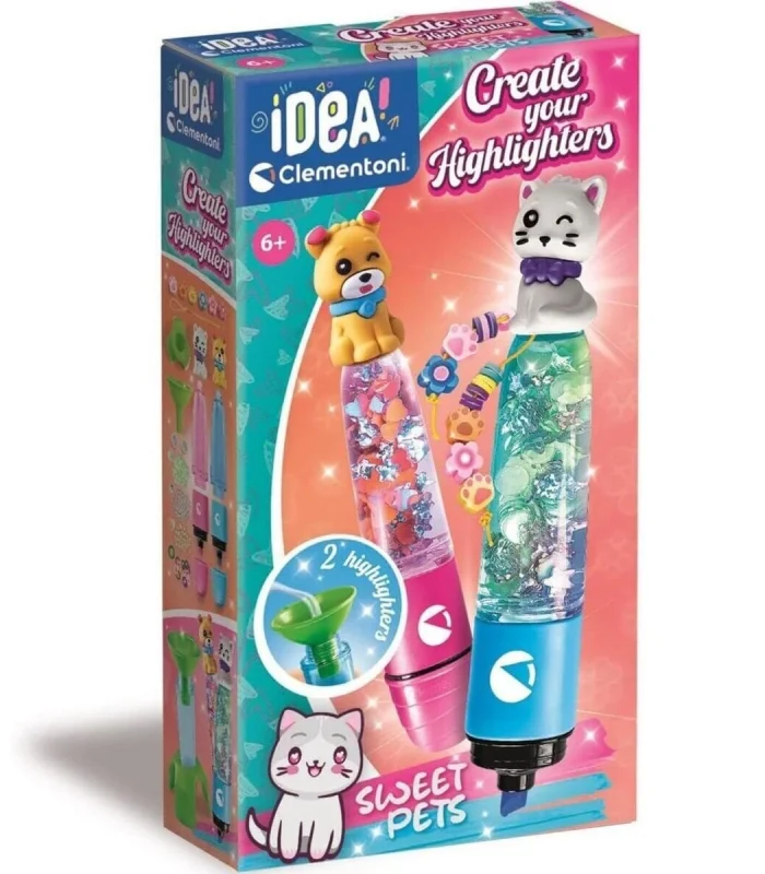 18875 Idea Clemetoni - Fosforlu Kalem Tasarım Seti - Evcil Hayvanlar