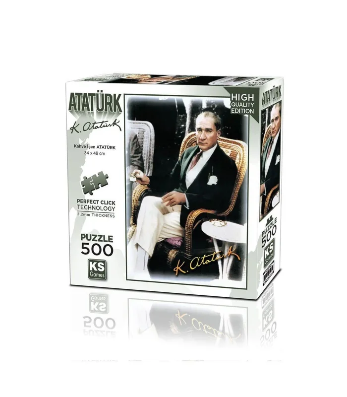 20060 Kahve İçen Atatürk 500 Parça Puzzle -KS Puzzle