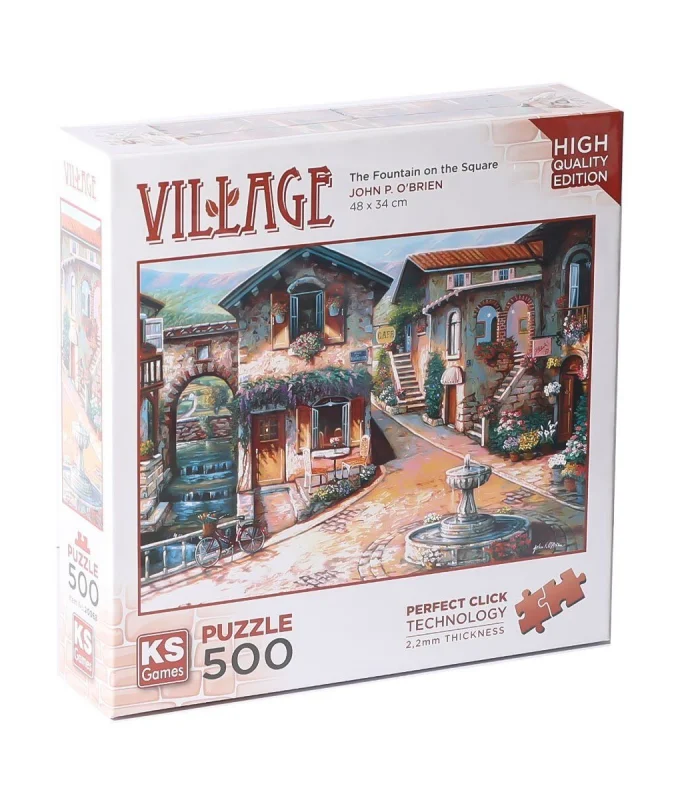 20068 The Fountain On The Square 500 Parça Puzzle