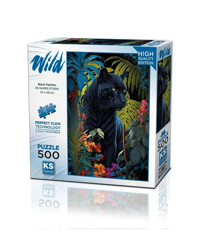 20071 PUZZLE 500 Black Panther With a Tropical