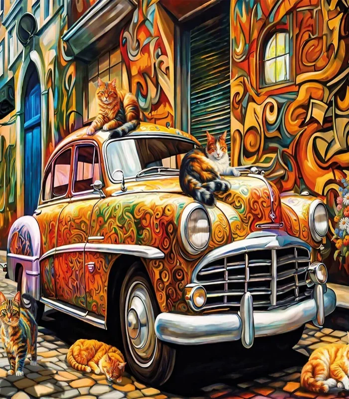 20073 PUZZLE 500 Cats Of The Car