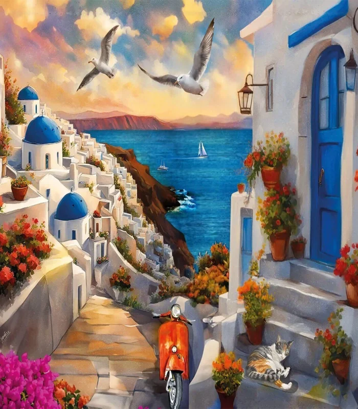 20074 PUZZLE 500 Santorini