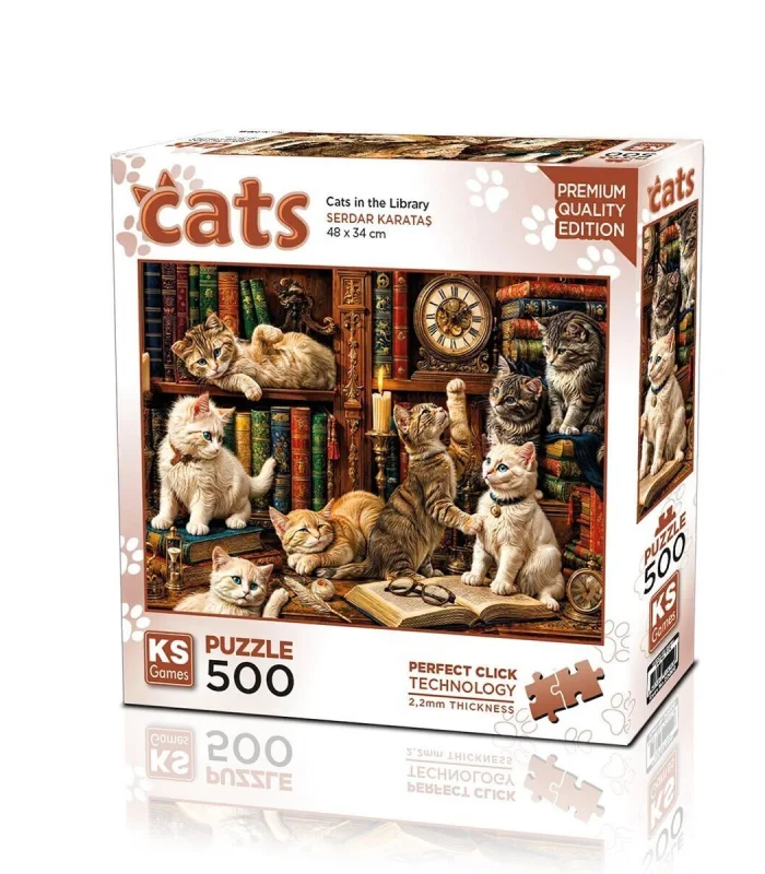 20090 PUZZLE 500 CATS İN THE LİBRARY