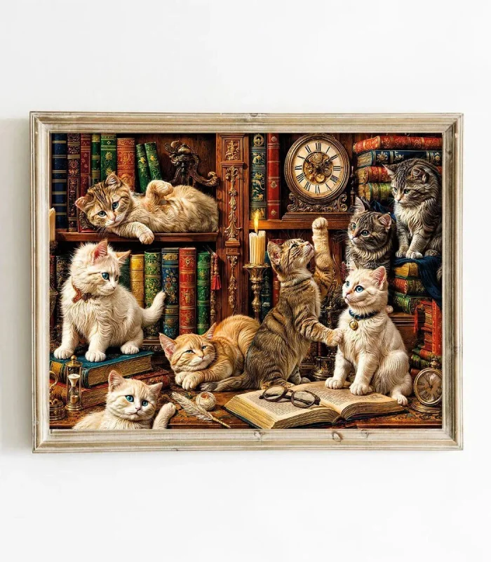 20090 PUZZLE 500 CATS İN THE LİBRARY