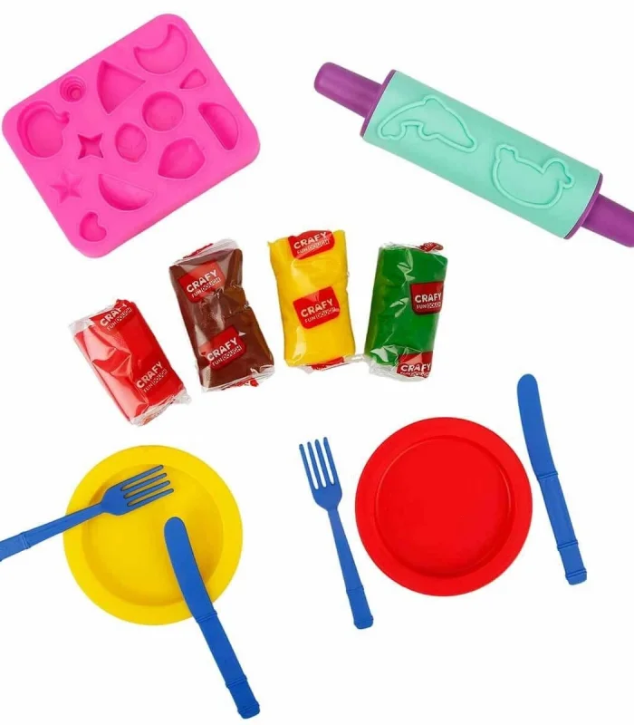 2015 Crafy Süper Burger Oyun Hamuru Seti 200 g 12 Parça