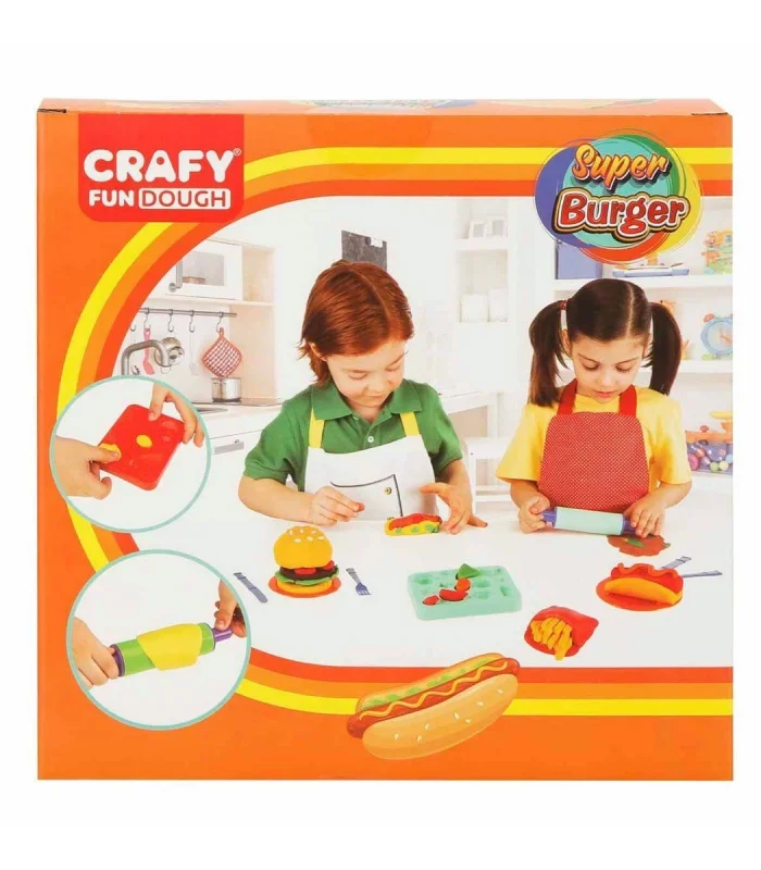2015 Crafy Süper Burger Oyun Hamuru Seti 200 g 12 Parça