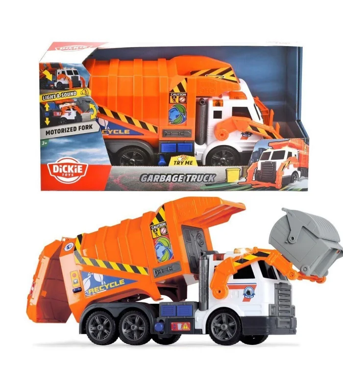 203308369 Dickie Garbage Truckfree wheel light sound B/O lifting fork wt