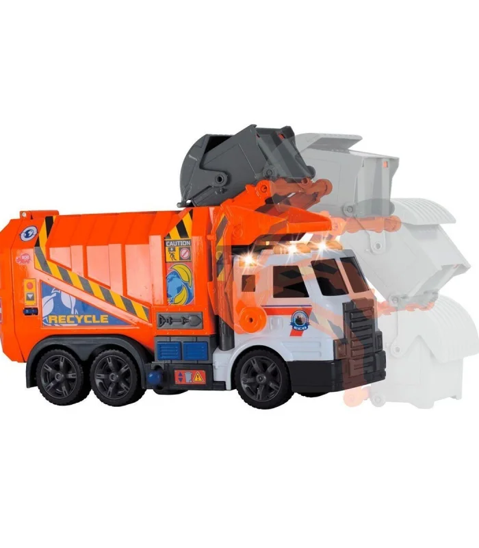 203308369 Dickie Garbage Truckfree wheel light sound B/O lifting fork wt