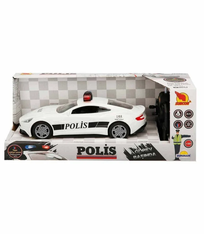 20357 Uzaktan Kumandalı Suncon Işıklı Polis Arabası 21 cm