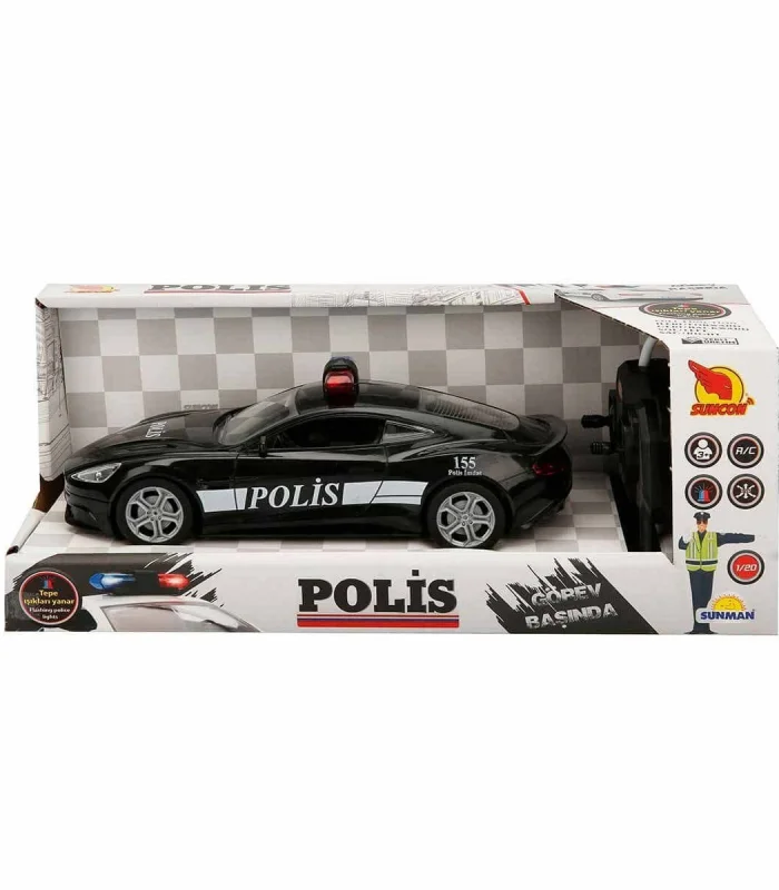 20357 Uzaktan Kumandalı Suncon Işıklı Polis Arabası 21 cm