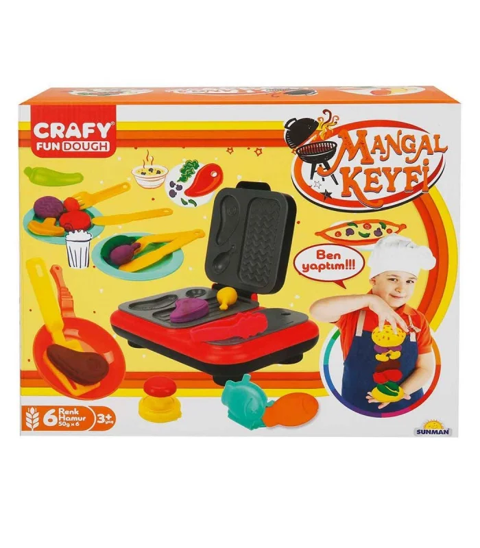 2052 Crafy Mangal Keyfi Oyun Hamuru Seti 300 g 22 Parça