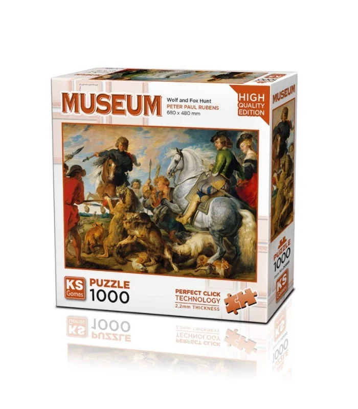 20666 Wolf And Fox Hunt 1000 Parça Puzzle -KS Puzzle