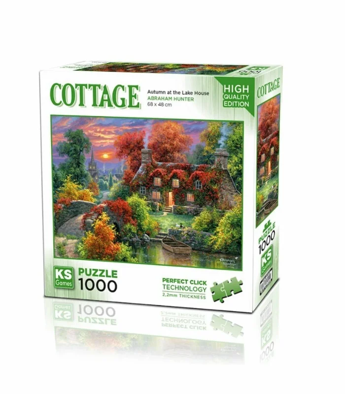 20672 Göl Evinde Sonbahar 1000 Parça Puzzle -KS Puzzle