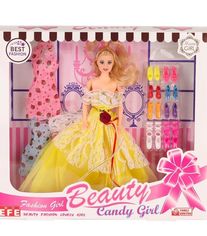 207 Ayakkabı Setli Candy Girl Bebek -Efe Toys