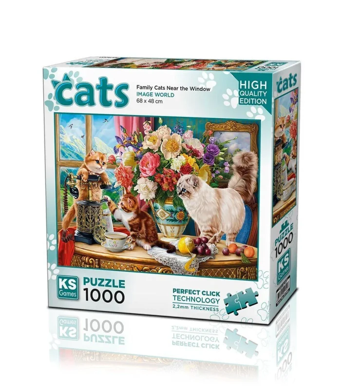 20794 PUZZLE 1000 FAMİLY CATS NEAR THE WİNDOW