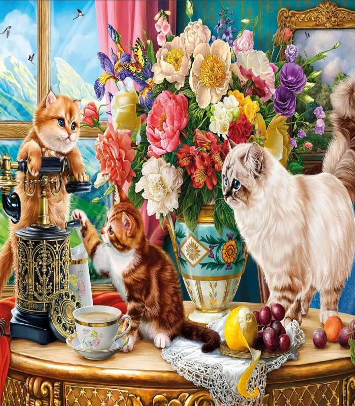 20794 PUZZLE 1000 FAMİLY CATS NEAR THE WİNDOW