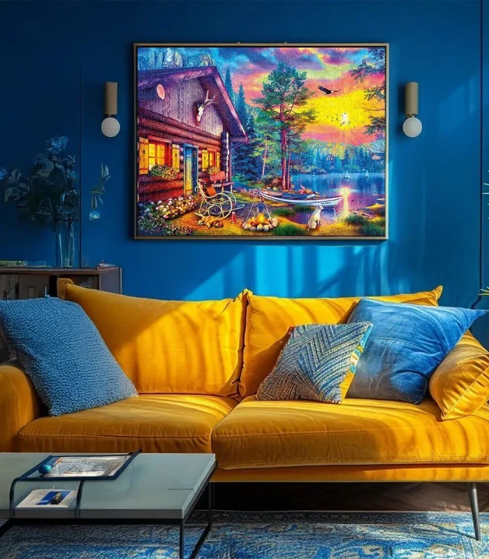 20818 PUZZLE 1000 Evening Sunset Cabin