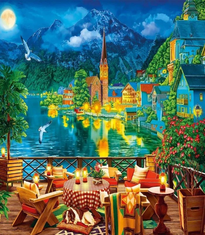 20821 PUZZLE 1000 Evening by the Lake in Hallstatt