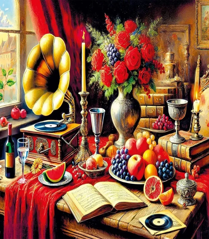 20846 PUZZLE 1000 Silent Melody on a Baroque Table