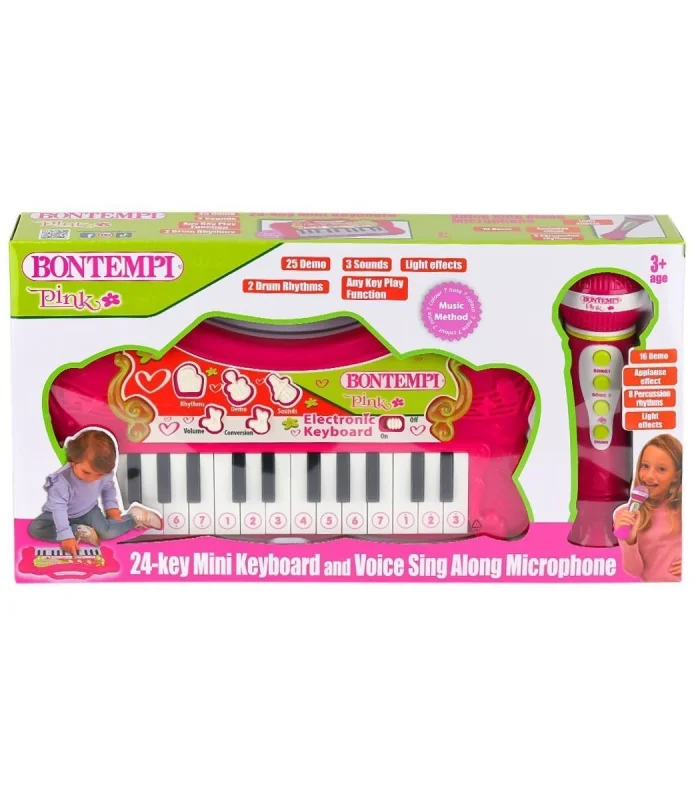 2172 Elektronik Mikrofonlu Işıklı Org 24 Tuş -Sunman