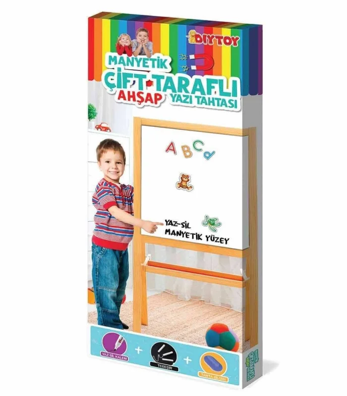 2195 AYAKLI ÇİFT TARAFLI MANYETİK AHŞAP YAZI TAHTASI