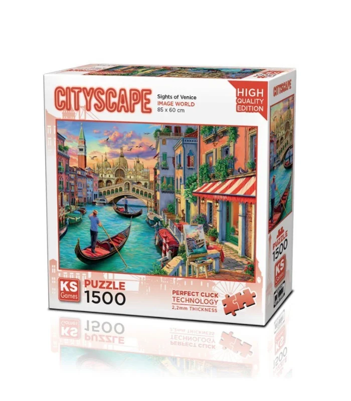 22029 Sights Of Venice 1500 Parça Puzzle -KS Puzzle