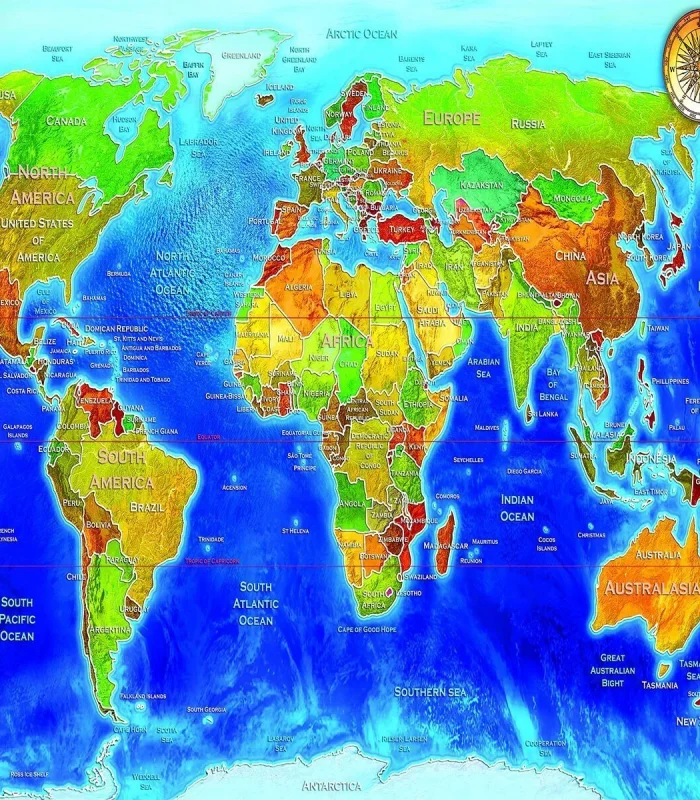 22043 PUZZLE 1500 World Political Map