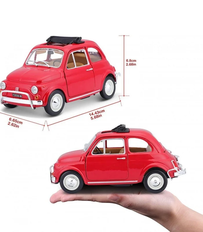 22099 Burago Fiat 500L 168 Kırmızı 1:24 -Sunman
