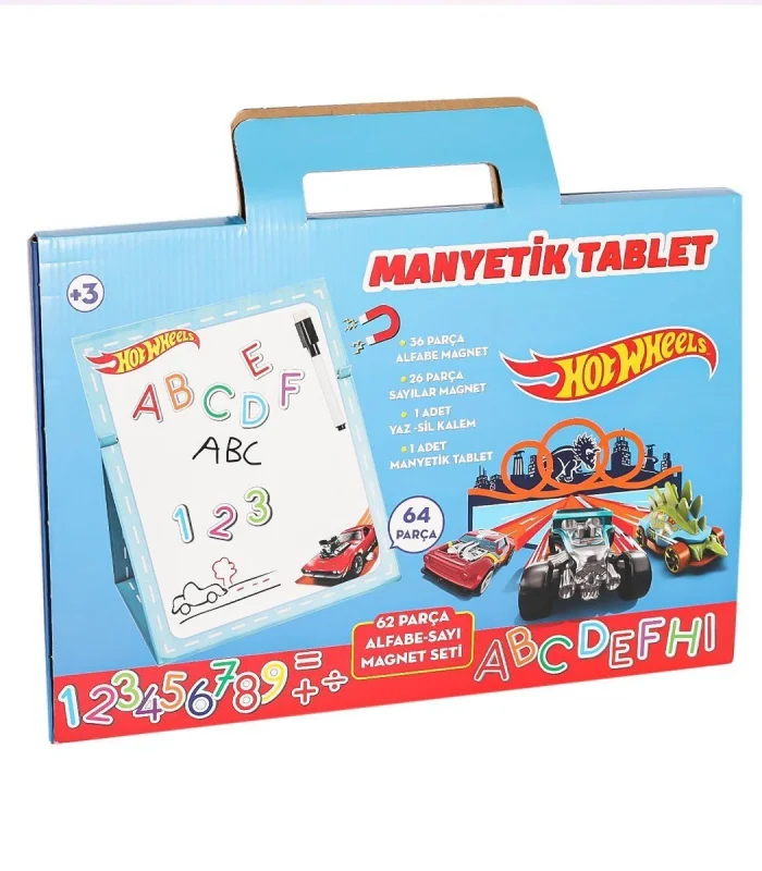 2236 HOT WHEELS MANYETİK TABLET 62 PARÇA MANYETİKLİ