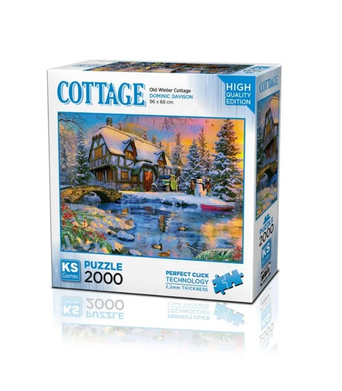 22526 Old Winter Cottage 2000 Parça Puzzle -KS Puzzle