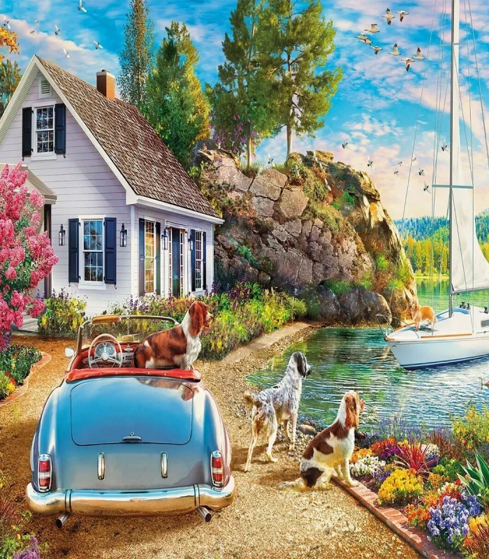 22537 PUZZLE 2000 Dog On The Boat