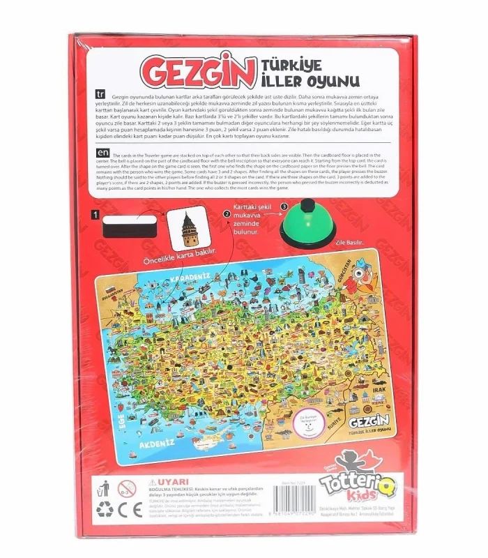 2290 Gezgin Türkiye İller Oyunu -Tottreiq